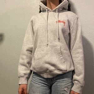 white stussy hoodie